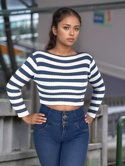 Crop Top Rayado de Hilo